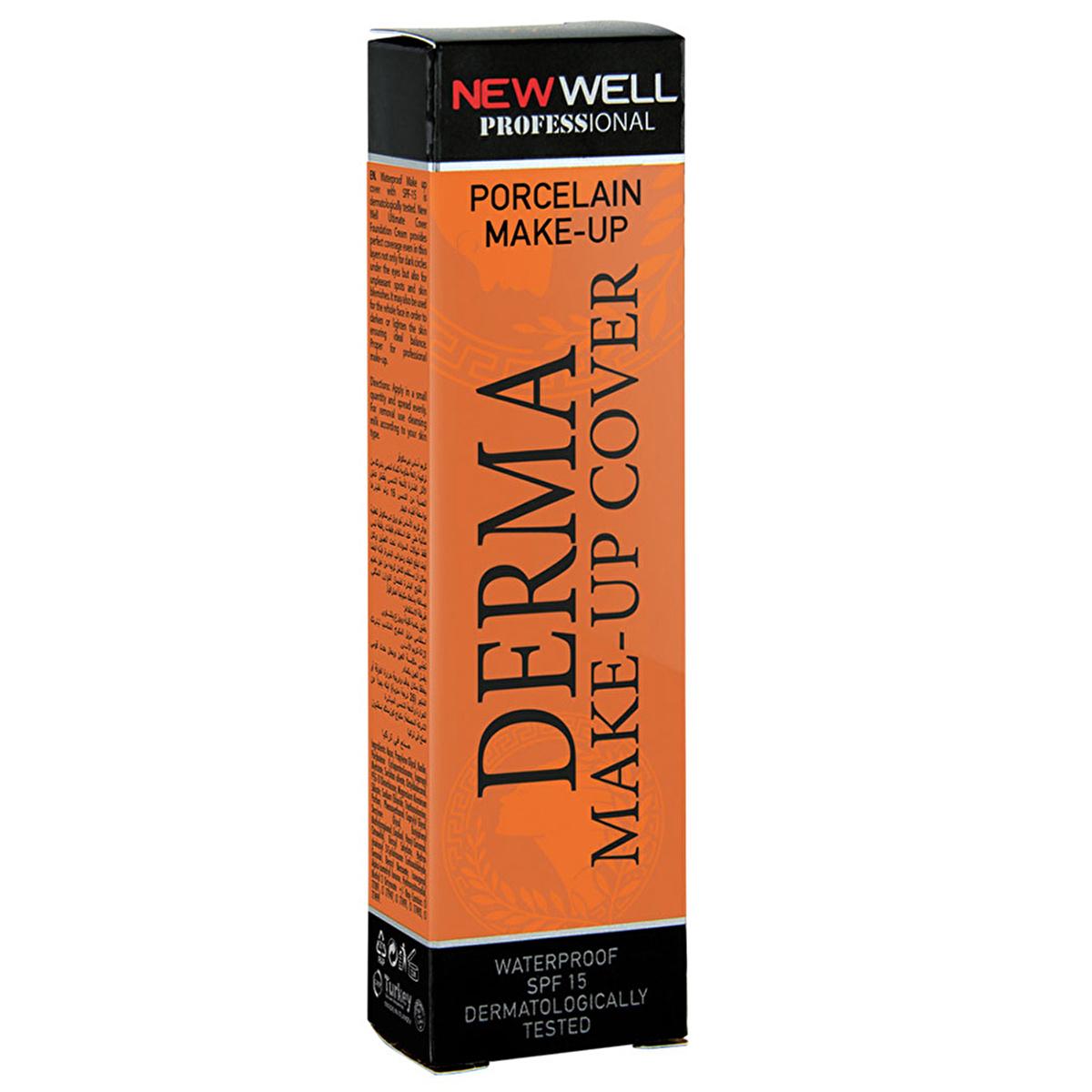 New Well Derma Cover Fondöten - High Coverage Foundation Makeup with SPF 15 - Dermatologist Recommended, Long Lasting, Silky Finish New Well Derma Cover Fondöten - High Coverage Foundation Foundation Makeup, High Coverage Foundation, Long Lasting Makeup, SPF 15 Foundation, Dermatologist Recommended Makeup, Silky Finish Foundation, Waterproof Makeup, Sensitive Skin Friendly, Everyday Makeup, Special Occasion Makeup, Cosmetics, Makeup Essentials