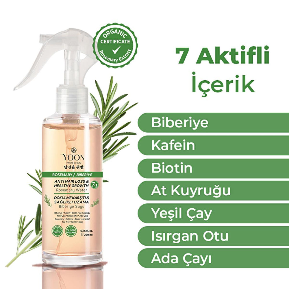 Yoon Hair Care Serum with Rosemary Extract - Anti-Hair Loss, Promotes Hair Growth & Healthier Scalp - view 3