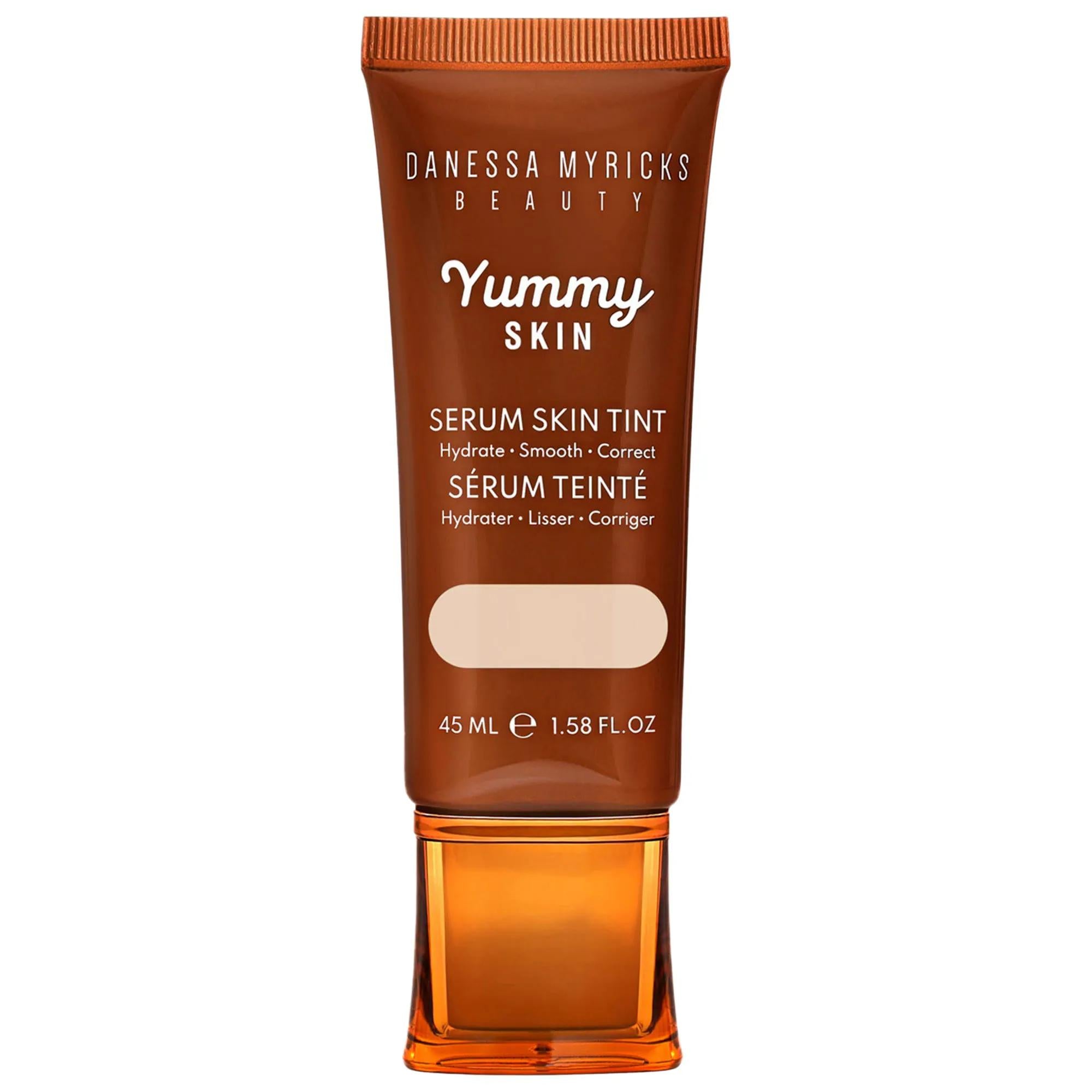 Yummy Skin Soothing Serum Skin Tint Foundation with Peptides + Ceramides - Vegan, Cruelty-Free, Light Coverage Makeup Yummy Skin Tinted Serum Foundation - Vegan & Cruelty-Free tinted serum, skin tint foundation, vegan collagen peptides, ceramides, squalane, cruelty-free cosmetics, light coverage makeup, skincare makeup, natural makeup, dewy finish, liquid foundation, vegan-friendly, gluten-free, paraben-free, phthalate-free, mineral oil-free, everyday makeup, beauty and skincare, cosmetics for sensitive ski