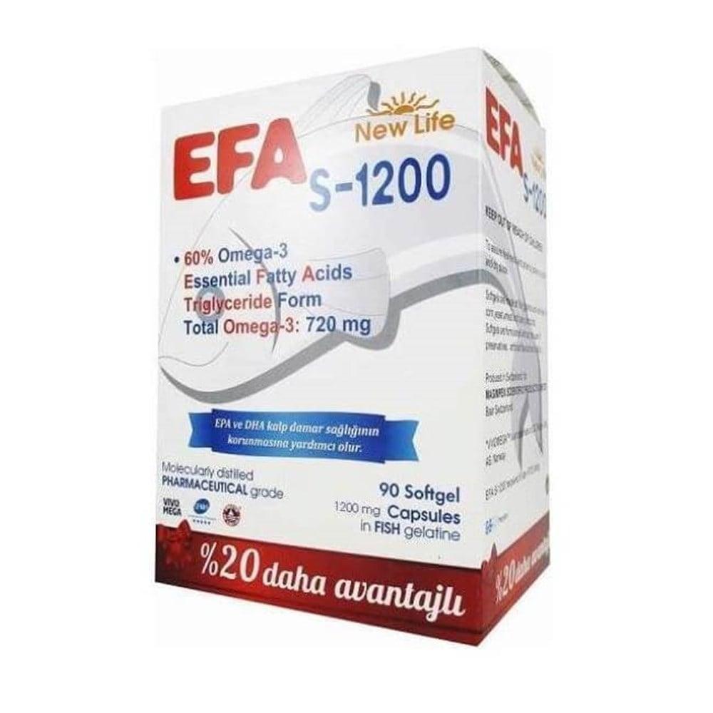 New Life Efa S-1200: High Potency Omega 3 Fish Oil Capsules | 720mg Omega-3, Gluten & Lactose-Free | Cardiovascular & Brain Health - image 8