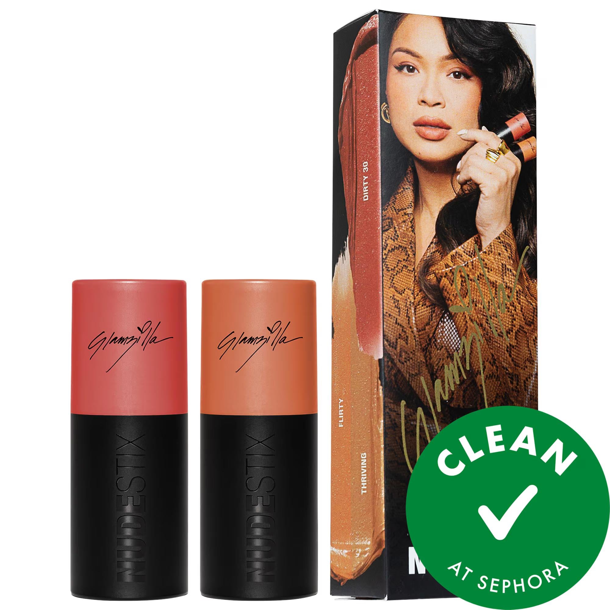 Nudestix Glamzilla Dirty 30 Blush Kit: Cream to Powder Vegan Blush for Natural, Soft-Matte Glam All Skin Tones Nudestix Glamzilla Blush Kit: Vegan Cream Blush for Natural Glam Blush kit, Cream blush, Vegan blush, Cruelty-free blush, Glamzilla blush, Nudestix blush, Natural blush makeup, Soft matte blush, Blush for all skin tones, Cream to powder blush, blush, makeup, cosmetics, cheek makeup, vegan makeup, cruelty-free makeup, natural makeup look, soft matte finish, cream to powder formula, easy application,