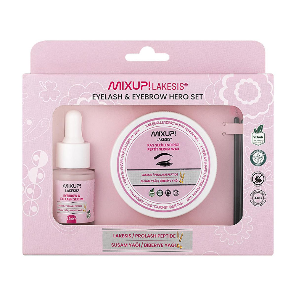 Mixup. Lakesis Eyebrow and Eyelash Serum Set - Strengthens, Nourishes, and Shapes Brows and Lashes - view 3