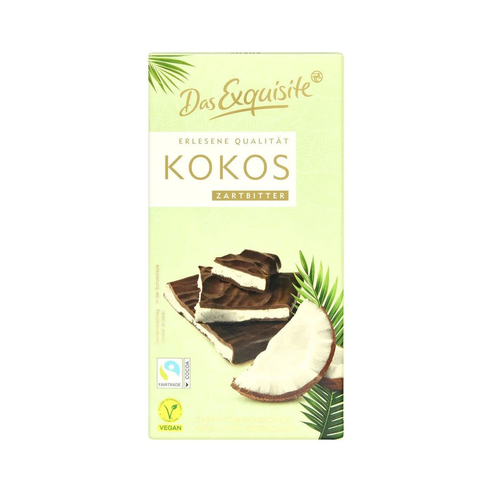 Das Exquisite Coconut Dark Chocolate Bar Rich Cocoa 140g