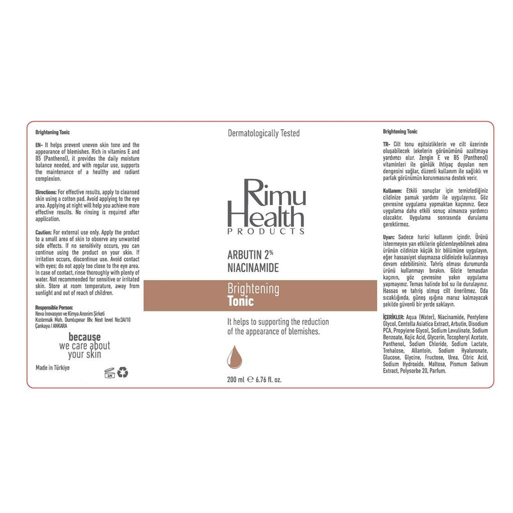 Rimu Health Brightening Face Toner for Radiant Skin 200 ml