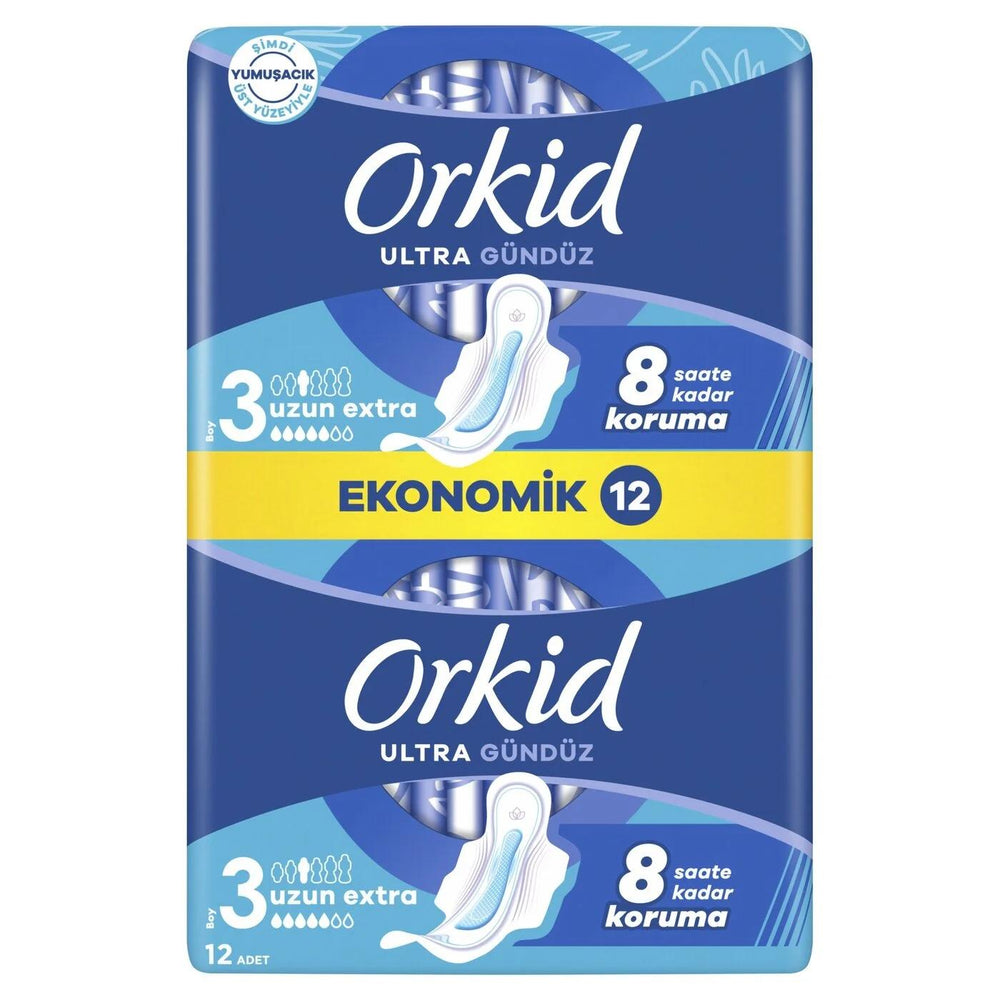 Orkid Ultra Extra Night Pads Leakage Protection 12 Count
