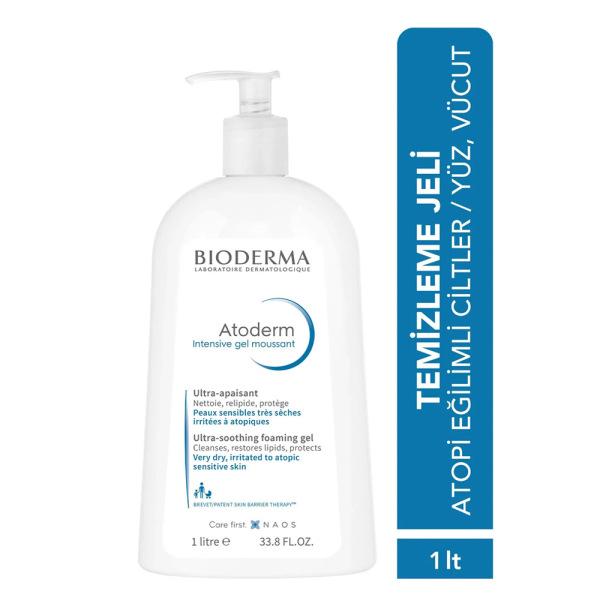 Bioderma Atoderm Intensive Foaming Gel Cleanser for Dry Skin - Fragrance-Free, 1L - view 2