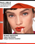 Loreal Paris Infaillible Matte Resistance Liquid Matte Lipstick - Long-Lasting, Transfer-Resistant Formula Loreal Paris Long-Lasting Liquid Matte Lipstick - Transfer-Resistant Loreal Paris, Infaillible Matte Resistance, Liquid Matte Lipstick, Long-lasting lip color, Transfer-resistant lipstick, Matte Lipstick, Cosmetics, Makeup, Lip Care, Beauty Products, Long-lasting Makeup, Lip Color, Makeup Essentials