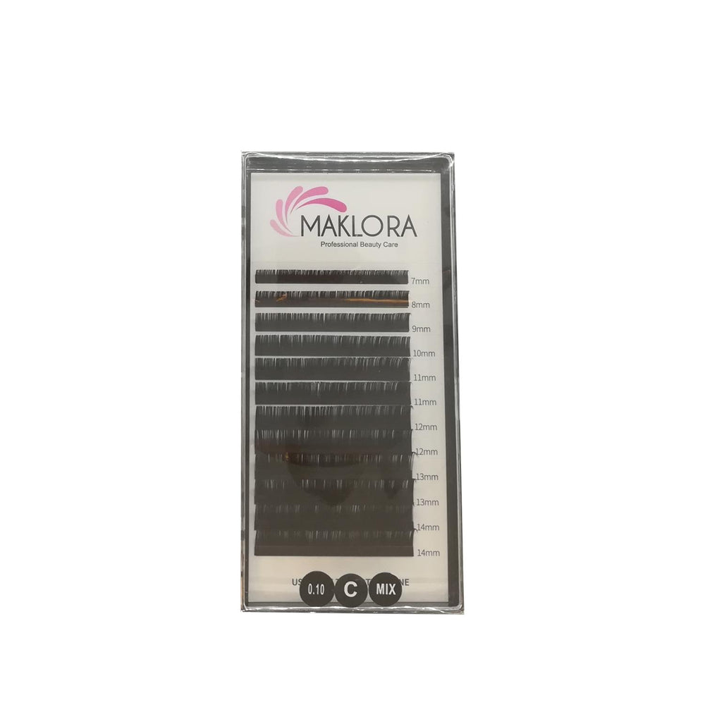 Maklora Silk Eyelash Extensions C Curl 0.10 Thickness 7-14mm Mixed Length - Luxurious & Natural Look Maklora Silk Eyelash Extensions C Curl - Luxurious & Natural Eyelash Extensions, Silk Eyelashes, C Curl Eyelash, Mixed Length Eyelashes, Maklora Eyelash Products, Beauty Enhancements, Cosmetic Procedures, Luxurious Eyelashes, Natural Look Eyelashes, Volume Lashes, Special Occasion Makeup, Everyday Beauty