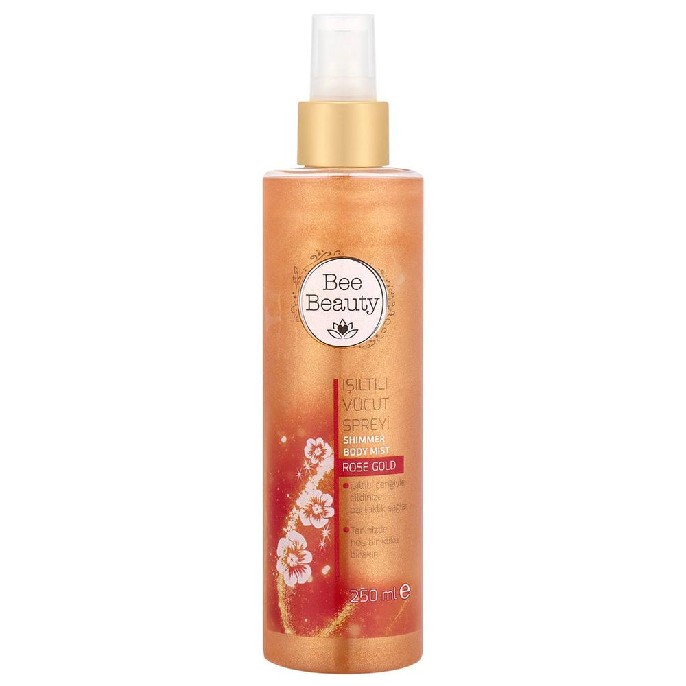 Bee Beauty Rose Gold Shimmer Body Spray for Glowing Skin 250 ml