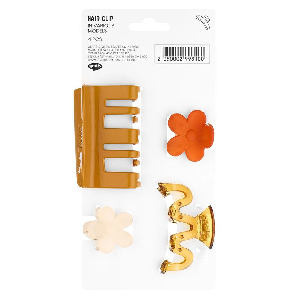 Eklips Claw Hair Clip Set for Secure Styling 4 Pieces
