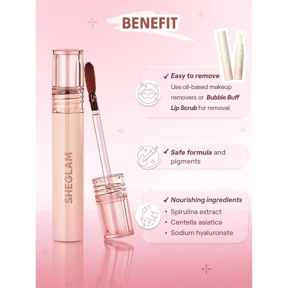 Sheglam Fall In Line Stain Lip Gloss in Brownie Points