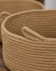 Coco Clementine 2-Piece Jute Storage Baskets Set - Eco-Friendly Home Organization Solution