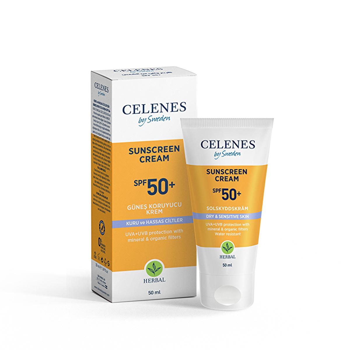 Celenes Herbal SPF 50+ Sunscreen: Hydrating UVA/UVB Protection for Dry, Sensitive Skin - Mineral &amp; Organic Filters Celenes SPF 50+ Sunscreen: Dry &amp; Sensitive Skin UVA/UVB Protection sunscreen for dry skin, sunscreen for sensitive skin, SPF 50+ sunscreen, mineral sunscreen, organic sunscreen, hydrating sunscreen, uva uvb protection, face sunscreen, celenes sunscreen, sun protection for sensitive skin, sunscreen, dry skin, sensitive skin, SPF 50+, mineral filter, organic filter, avocado oil, Nordic extracts, 