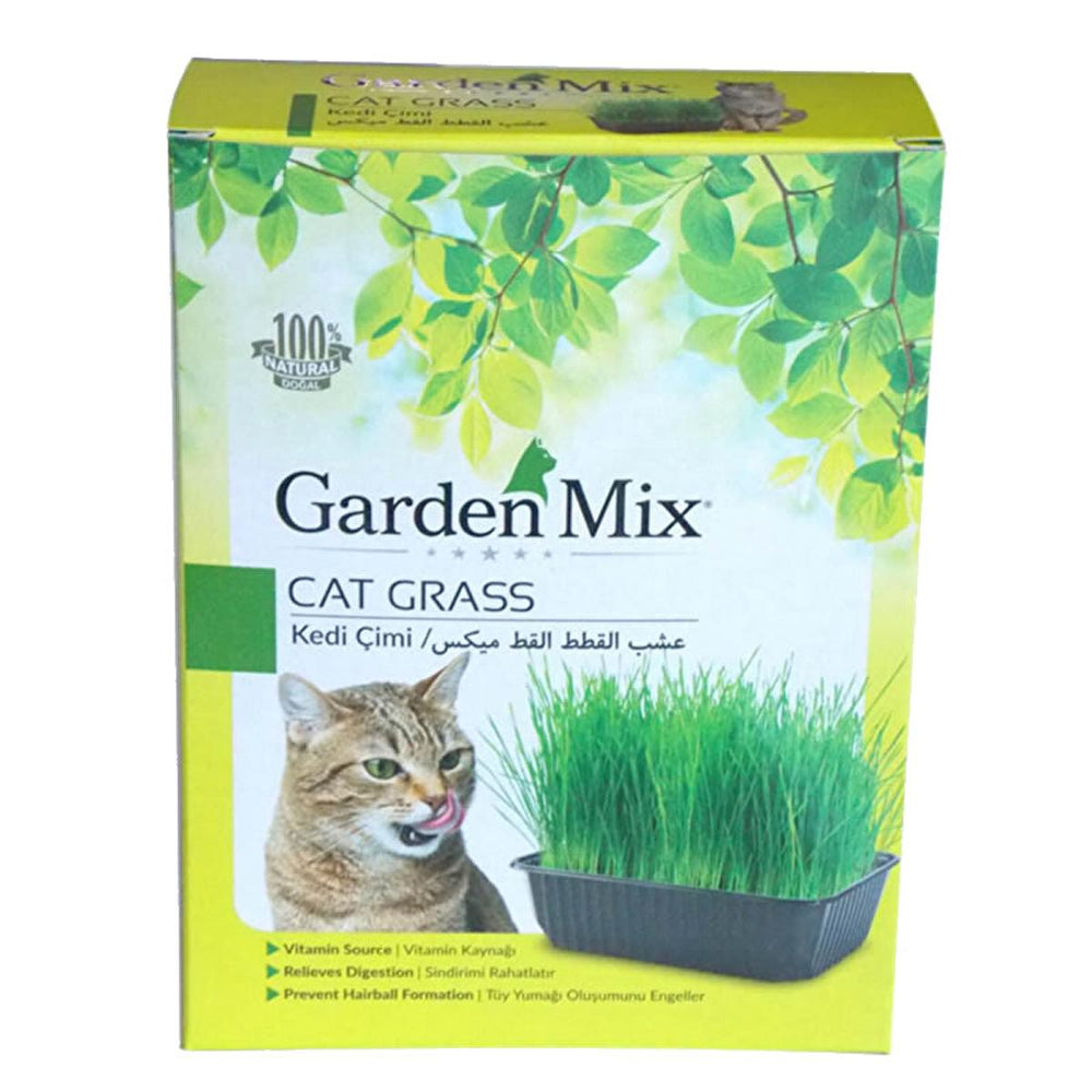 GardenMix Cat Grass for Indoor Growing - Natural Digestion Aid & Hairball Prevention - High-Quality Seeds