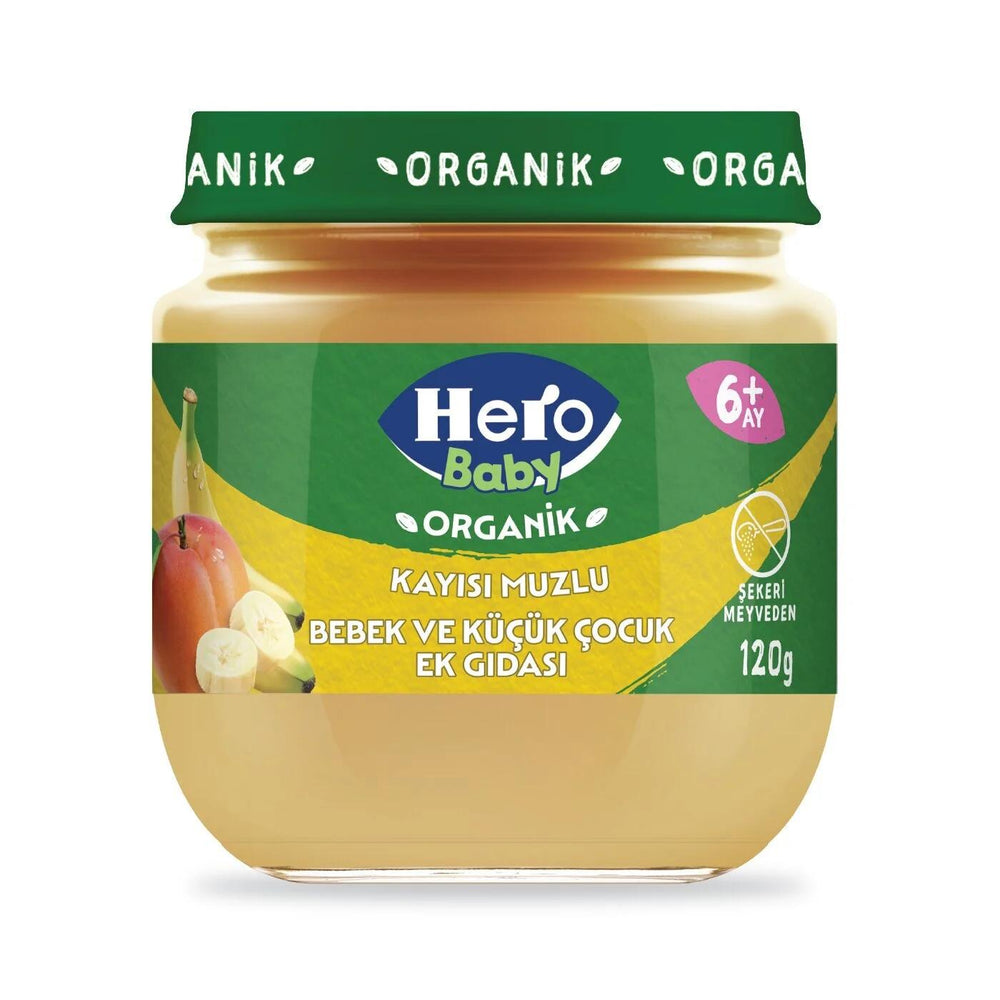 Hero Baby Organic Apricot and Banana Puree Baby Food 120g