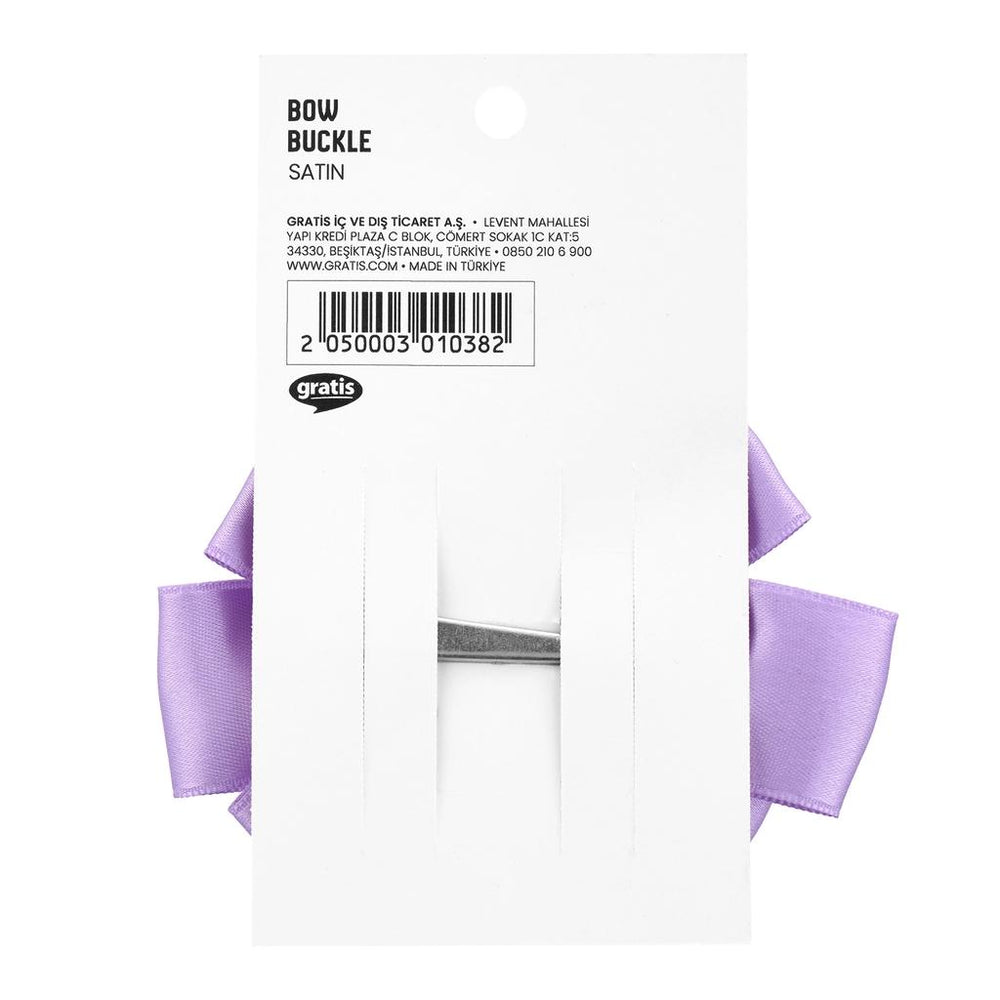 Eklips Purple Satin Bow Hair Clip Elegant Ribbon Accessory