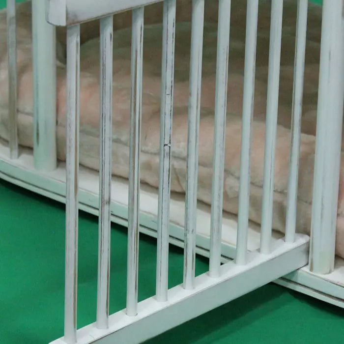 Lotus Pet Design Cat & Dog Crate Bed in Distressed White