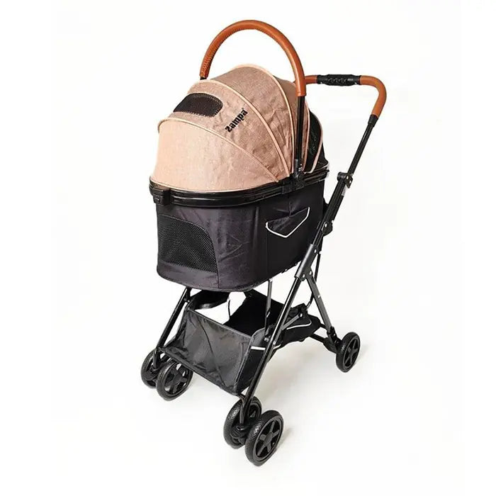 Zampa Bottas Pet Stroller for Cats and Dogs Khaki 48x80x99cm