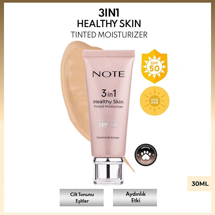Note 3 In 1 Healthy Skin Tinted Moisturizer - SPF 50 | Lightweight Formula - view 2