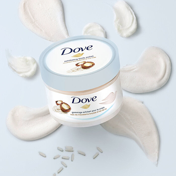 Dove Body Scrub Macadamia Nut &amp; Rice Milk - 7.6 oz | Spa Experience