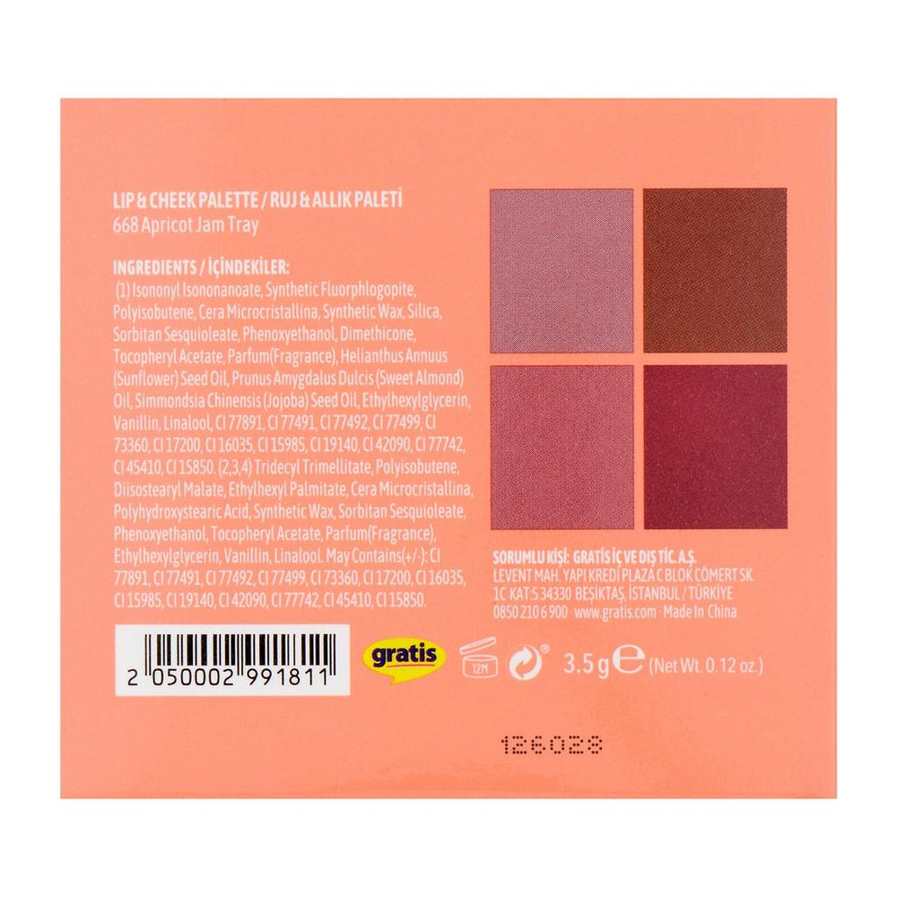 LYKD Retrolicious Lipstick & Blush Palette in Apricot Jam