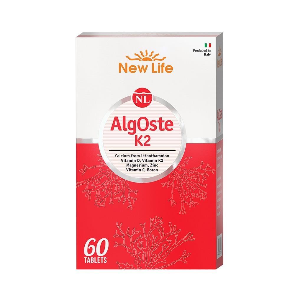 New Life AlgOste K2 Calcium &amp; Vitamin D3 Supplement 60 Tablets
