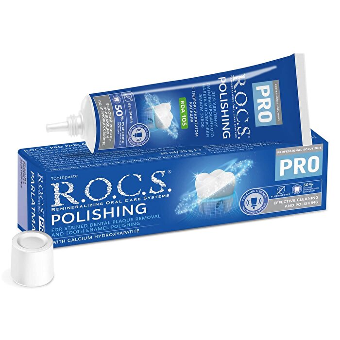 ROCS Natural Toothpaste - Sodium Fluoride | 3.4 oz Tube - Toothpaste