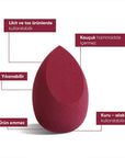 Gorkito Makeup Sponge Burgundy for Flawless Blending 1 pc