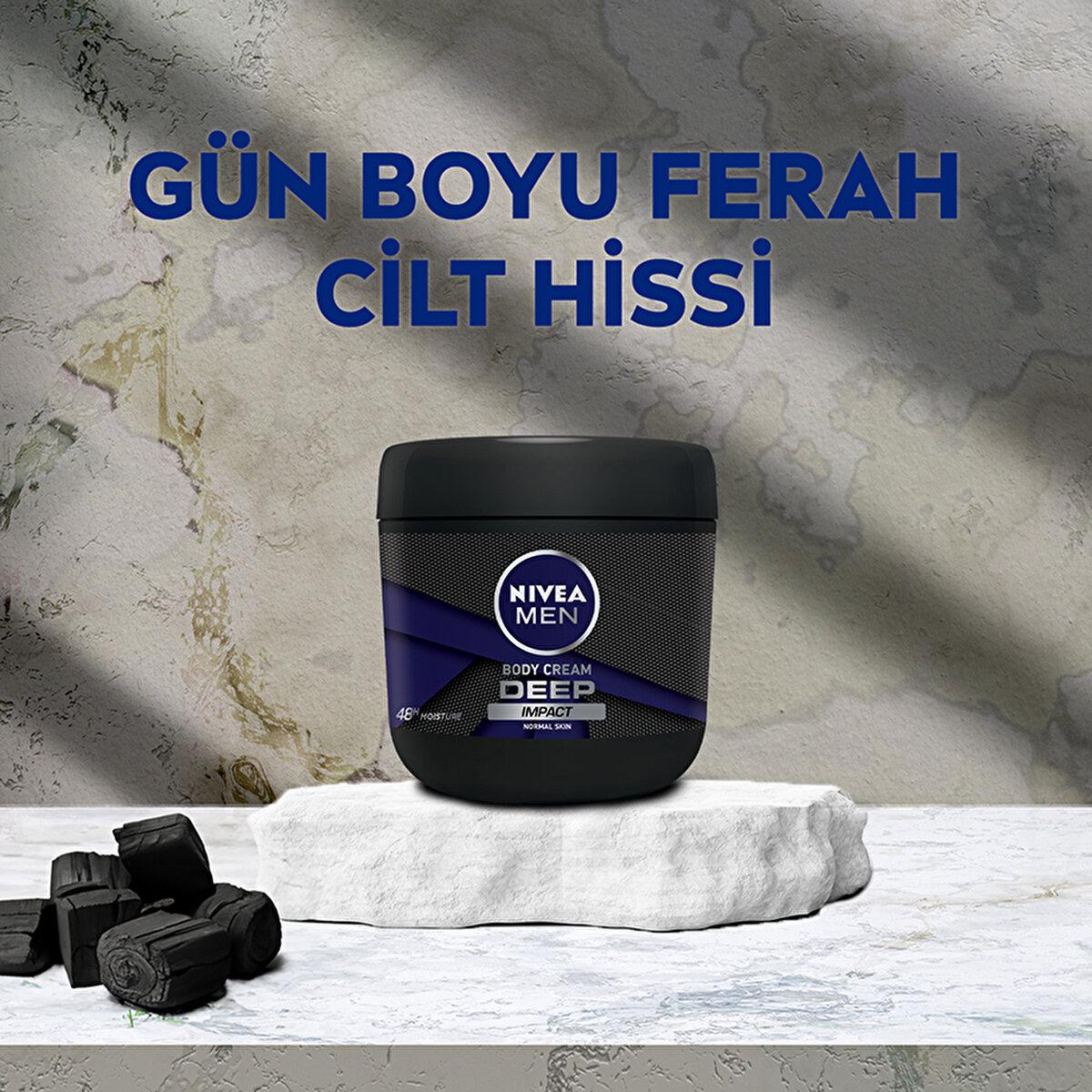 Nivea Men Moisturizing Hand and Body Cream Deep Impact - 48 Hour Moisturization, Non-Greasy, Woody Fragrance Nivea Men Deep Impact Moisturizing Cream - 48hr Hydration Nivea Men Moisturizing Cream, Hand and Body Cream for Men, Long-lasting Moisturization, Non-greasy Skincare, Woody and Spicy Fragrance, Skincare for Men, Moisturizing Cream, Body Care, Men's Grooming, Skincare Essentials, Nivea Deep Impact, 48 Hour Moisturization, men's skincare products, body moisturizer for men, non-greasy moisturizer, men's