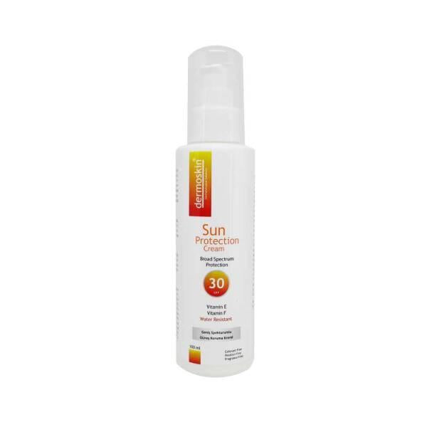 Dermoskin Sun Protection SPF30 Cream 100ml - Water-Resistant, Paraben-Free Sunscreen for All Skin Types Dermoskin SPF30 Sunscreen Cream - Water-Resistant & Paraben-Free sunscreen cream, SPF30, water-resistant, paraben-free, fragrance-free, dermoskin sun protection, sun protection, skin care, cosmetics, skincare products, sunscreen lotion, broad-spectrum protection, sensitive skin, hypoallergenic, natural ingredients, aloe vera, vitamin E