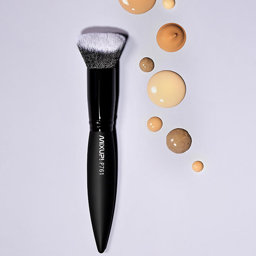 Mixup Professional 3D Kabuki Makeup Brush - Vegan, Cruelty-Free Foundation Brush for Liquid, Cream, and Powder - Foundation