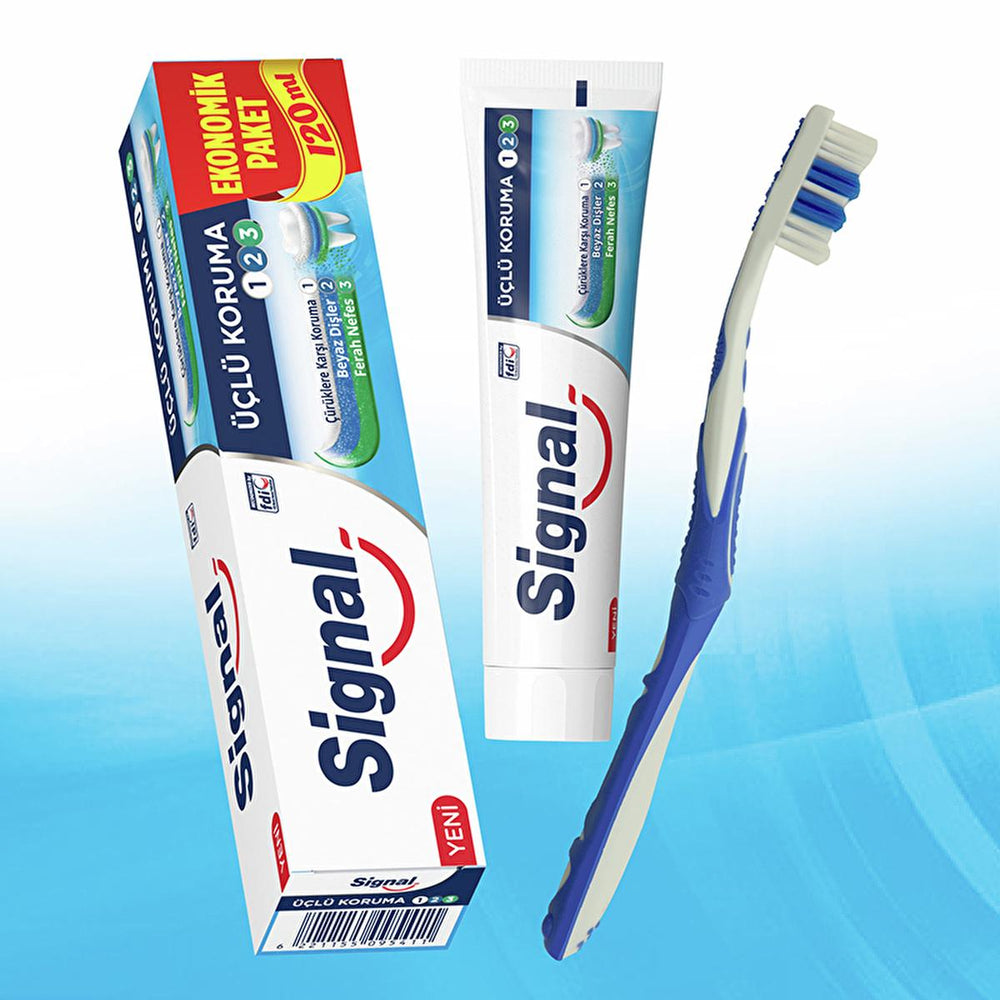 Signal Toothpaste Triple Protection with Fluoride & Calcium - 4.06 fl oz - Fresh Minty Flavor - image 5