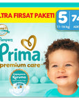 Pampers Premium Care Size 5 Diapers for Soft Protection 74 Count