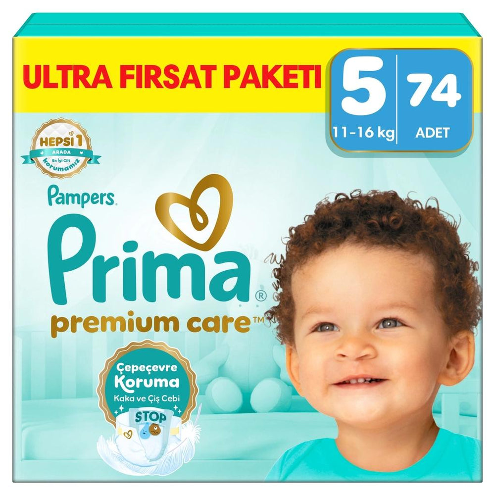 Pampers Premium Care Size 5 Diapers for Soft Protection 74 Count