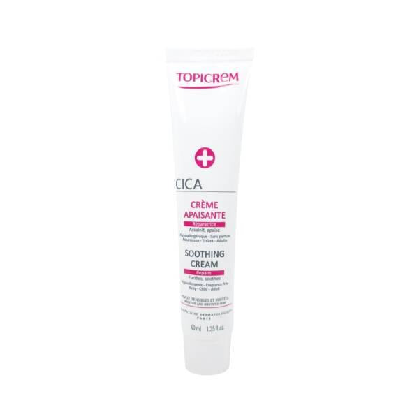 Topicrem Cica Repair Cream 40ml - Soothing Moisturizing Cream for Sensitive Skin, Dermatologically Tested - Face Cream