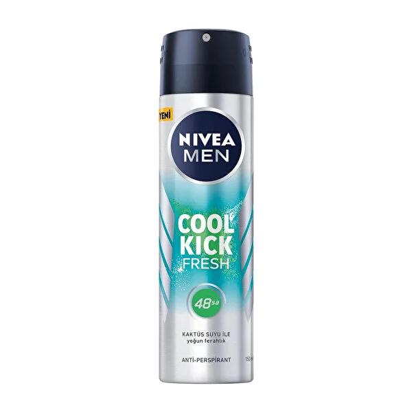 Nivea Men Cool Kick Fresh Deodorant Anti-Perspirant - Long Lasting, Alcohol-Free, Dermatologically Tested - 5.07 fl oz Nivea Men Cool Kick Deodorant - Long Lasting Freshness Nivea Men Deodorant, Anti-Perspirant Deodorant, Alcohol-Free Deodorant, Dermatologically Tested Deodorant, Long Lasting Deodorant, Men's Grooming, Personal Hygiene, Freshness, Confidence, Nivea, Deodorant, Anti-Perspirant, Men's Health, Skincare, Grooming Essentials, Cactus Water Extracts, 48-Hour Protection