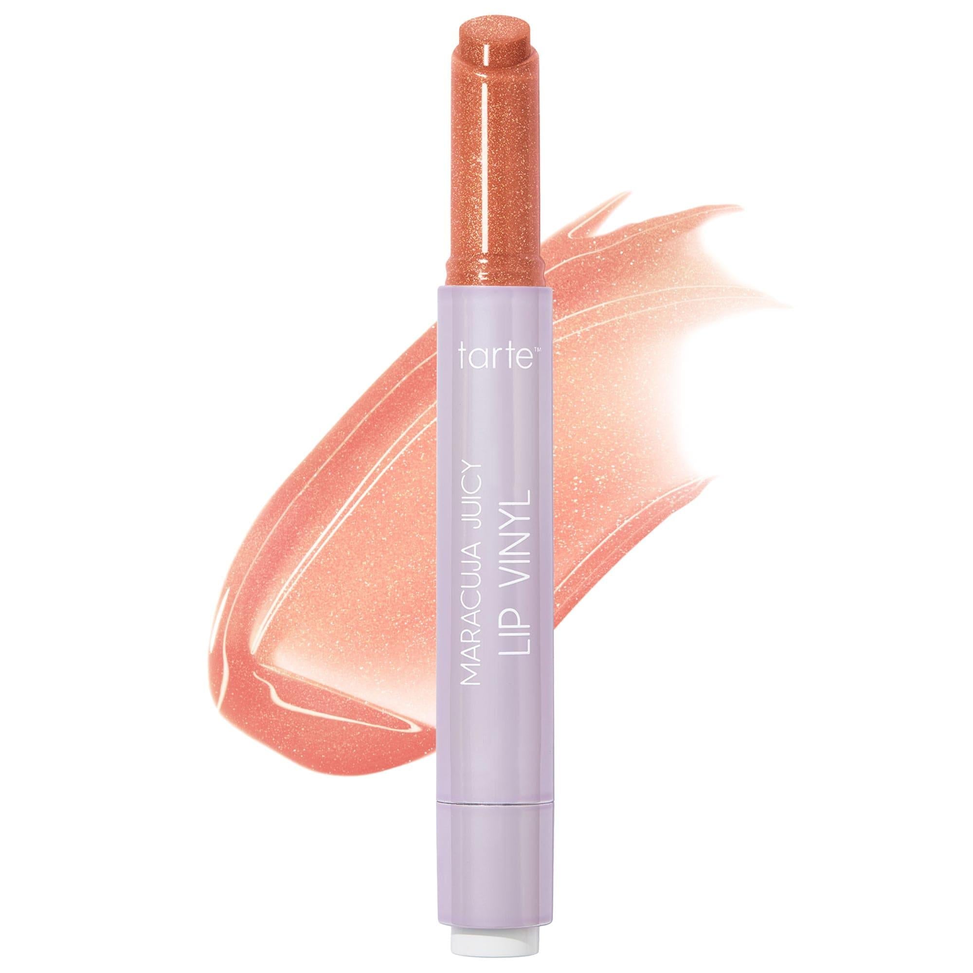tarte Maracuja Juicy Lip Vinyl: Hydrating, Mirror Shine Lip Gloss with Hyaluronic Acid & Superfruit Complex - Cruelty-Free, Non-Sticky tarte Maracuja Lip Vinyl: Mirror Shine & Hydration Maracuja lip gloss, Juicy lip vinyl, Hydrating lip gloss, Mirror shine lip gloss, Cruelty-free lip gloss, Lip gloss with hyaluronic acid, Superfruit lip gloss, Non-sticky lip gloss, Glossy lip color, Lip moisturizer gloss, lip gloss, lip makeup, hydrating lip color, shiny lips, smooth lips, refined lips, even lip surface, gl