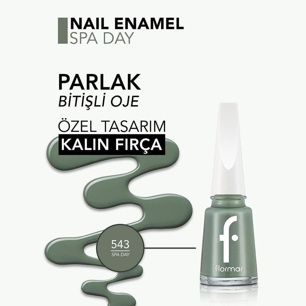 Flormar Nail Enamel 543 Spa Day Pigmented Nail Polish