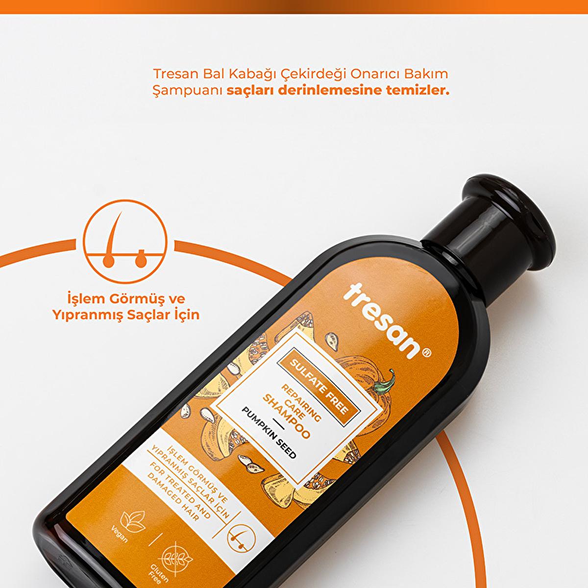 Tresan Sulfate-Free Repair Shampoo with Pumpkin Seed Oil - Gentle, Nourishing, and Natural Hair Care for Damaged Hair Tresan Sulfate-Free Repair Shampoo - Natural Hair Care sulfate-free shampoo, pumpkin seed oil hair care, repair shampoo, natural hair care products, daily use shampoo, gentle hair care, nourishing shampoo, damaged hair repair, weakened hair care, sensitive scalp shampoo, hair care solution, Tresan hair products