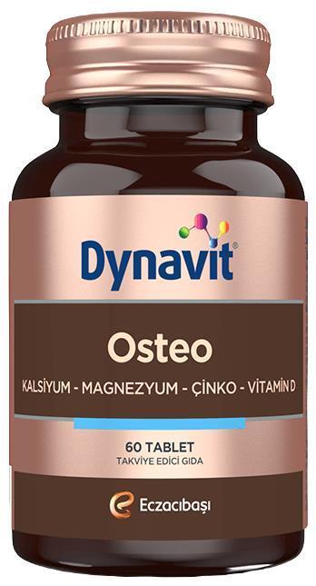Dynavit Osteo 60 Tablets - Bone Health Supplement for Osteoporosis Support - Vitamin & Supplement