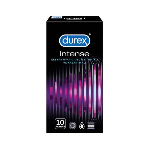 Durex Intense Condoms - 10 Pack, Enhanced Sensation for Intimate Protection & Pleasure - Intimate Care