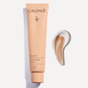 caudalie vinocrush skin tint ton 3, natural glow caudalie vinocrush skin tint, professional packaging of caudalie vinocrush skin tint, swatch of caudalie vinocrush skin tint ton 3 Caudalie Vinocrush Skin Tint - Natural Glow | Tone 3 Caudalie Vinocrush Skin Tint - Natural Glow | Tone 3 caudalie, skin-tint, natural-beauty, makeup, beauty-enthusiasts, hyaluronic-acid, niacinamide, face-makeup, cruelty-free, ai-generated