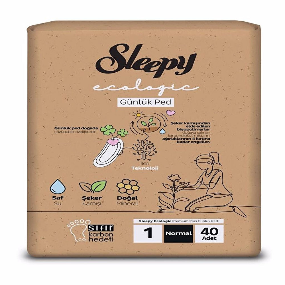 Sleepy Ecologic Super Normal Daily Liners Size 1 40 Count