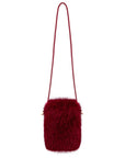 Eklips Burgundy Plush Phone Bag for Daily Use
