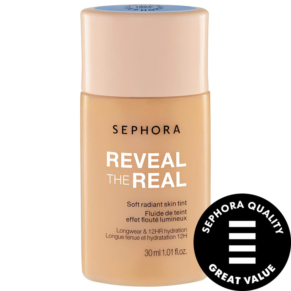 Reveal The Real 12HR Soft Radiant Skin Tint - Lightweight, Long-Lasting Makeup for Natural Finish Reveal The Real Skin Tint - Lightweight, Long-Lasting Skin Tint, Lightweight Makeup, Clean Beauty Products, Vegan Cosmetics, Long-Lasting Makeup, Natural Finish Makeup, Tinted Moisturizer, Face Makeup, Makeup, Cosmetics, Vegan Makeup, Gluten-Free Cosmetics, Cruelty-Free Makeup, Serum-Like Texture Makeup, Buildable Coverage, Radiant Finish, 12HR Hold, Effortless Makeup, Everyday Makeup, Special Occasion Makeup