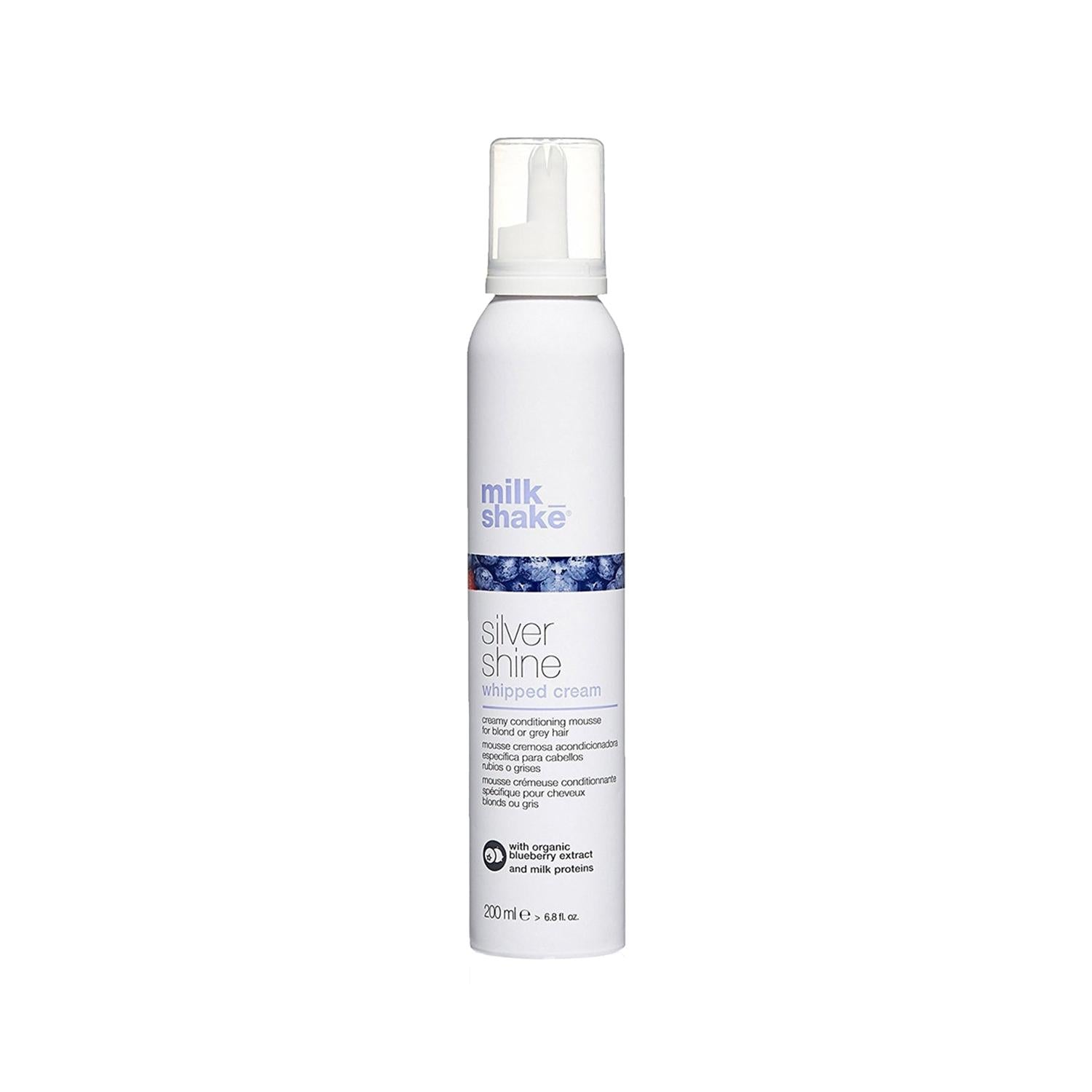 milk_shake Silver Shine Conditioning Whipped Cream for Hair Care - 200ml, Adds Shine & Conditions milk_shake Silver Shine Whipped Cream for Hair milk_shake Silver Shine Conditioning Whipped Cream, hair care whipped cream, conditioning hair products, silver shine hair treatment, whipped cream for hair conditioning, hair care, hair conditioning, shine enhancer, luxurious hair care, milk_shake brand, 200ml, hair treatment, hair cream, silver shine, hair shine, conditioning whipped cream