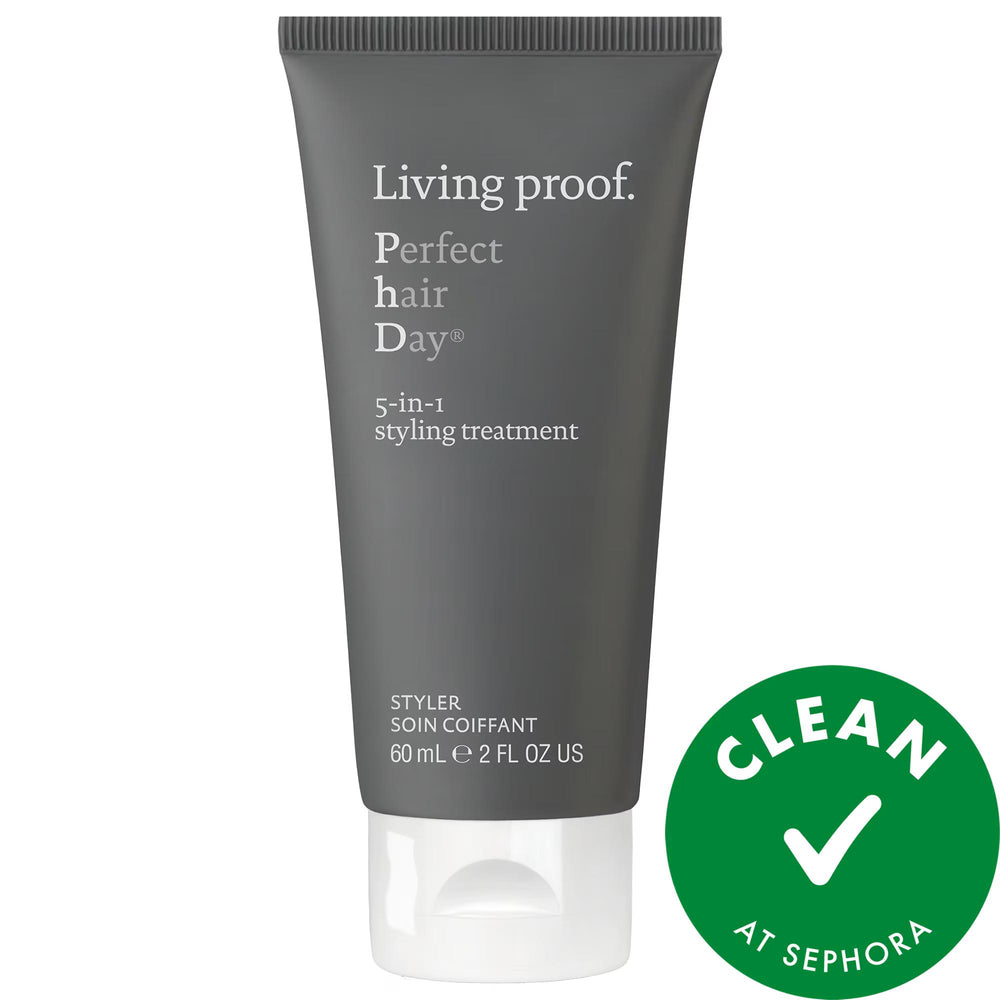 Living Proof Perfect Hair Day (PhD) 5-in-1 Styling Treatment: Volumizing, Smoothing, Strengthening & Heat Protection - Sulfate-Free Living Proof 5-in-1 Hair Treatment: Volume, Shine & Heat Protection hair styling treatment, volumizing hair product, heat protectant hair spray, UV protection hair product, sulfate-free hair treatment, hair thickening treatment, hair smoothing cream, Healthy Hair Molecule, cruelty-free hair products, hair styling products, hair treatment, hair styling, volumizing, heat protecti