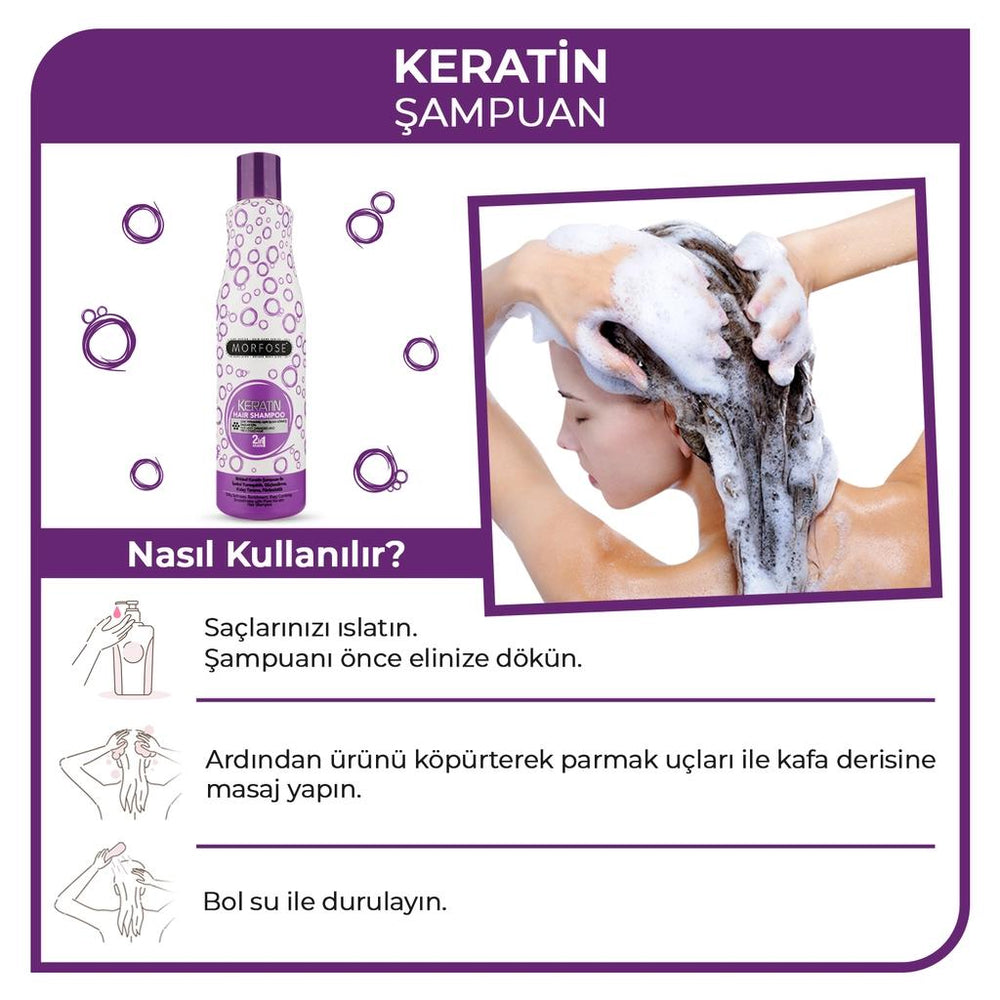 Morfose Keratin Hair Shampoo for Damaged Hair 500 ml