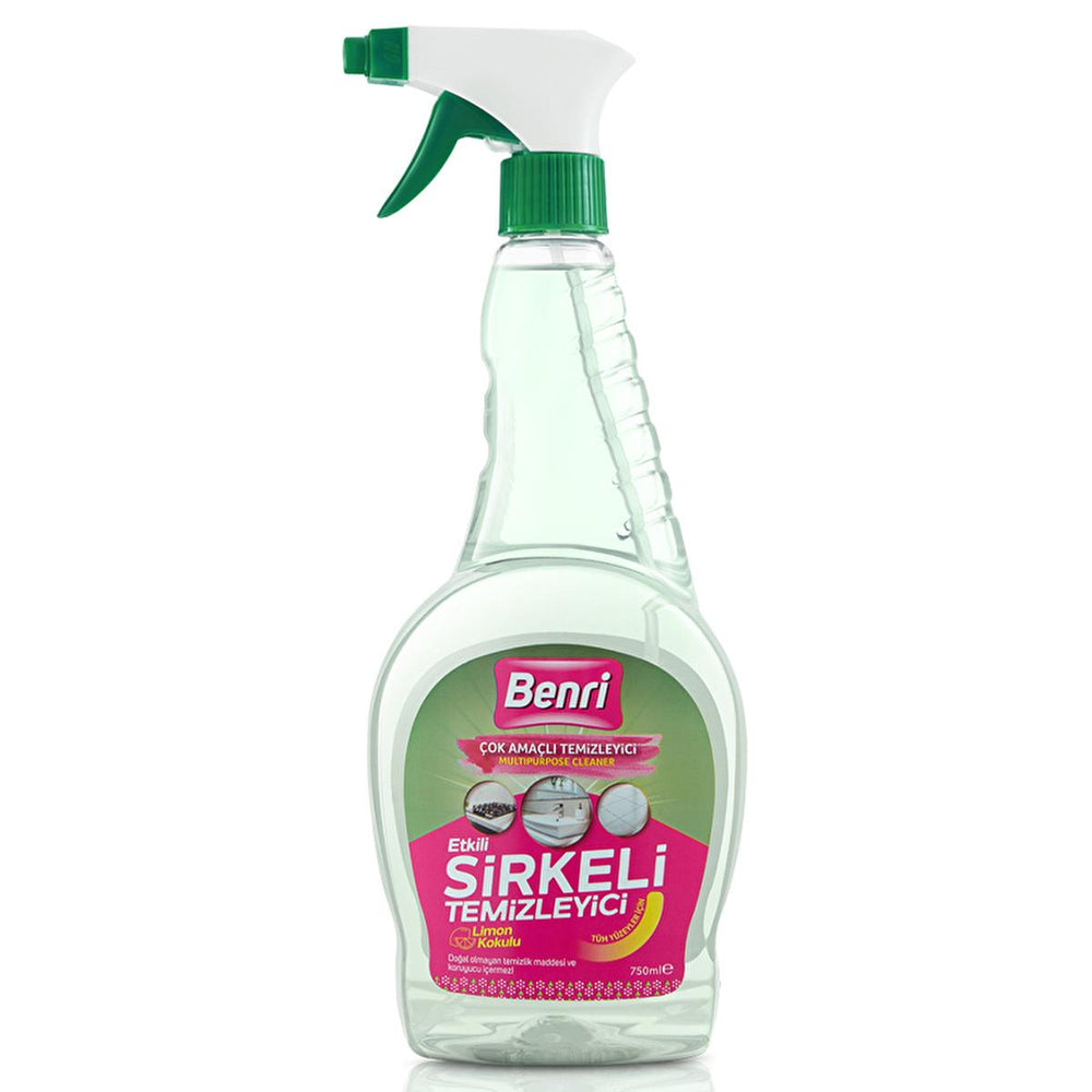 Benri Multipurpose Vinegar Cleaner 750ml - Chemical-Free, Eco-Friendly Household Cleaner - Fragrance