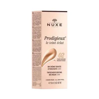 Nuxe Prodigieux Tinted Moisturizing BB Cream 30ml - 02 Medium Shade, Hydrating Makeup for Dry Skin - Foundation